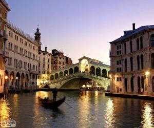 Puzzle Τη γέφυρα του Ριάλτο, Βενετία, Ιταλία